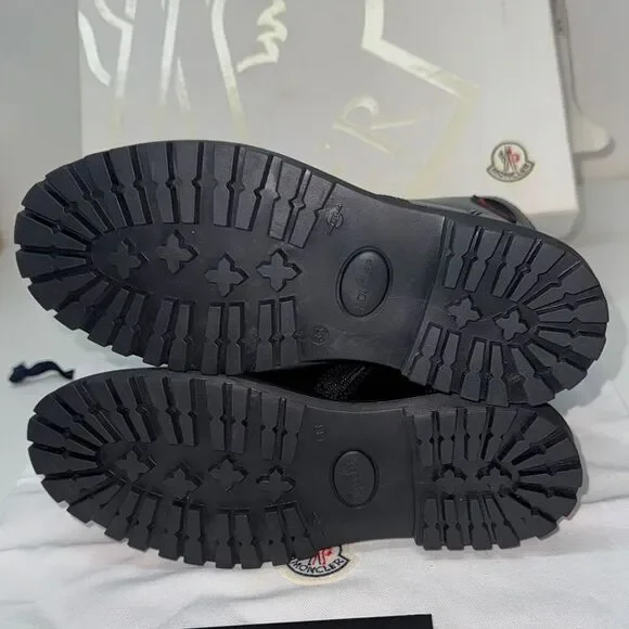 🔥Moncler Black Combat Boots with High-Top Design size 33 new in box - Picture 8 of 11